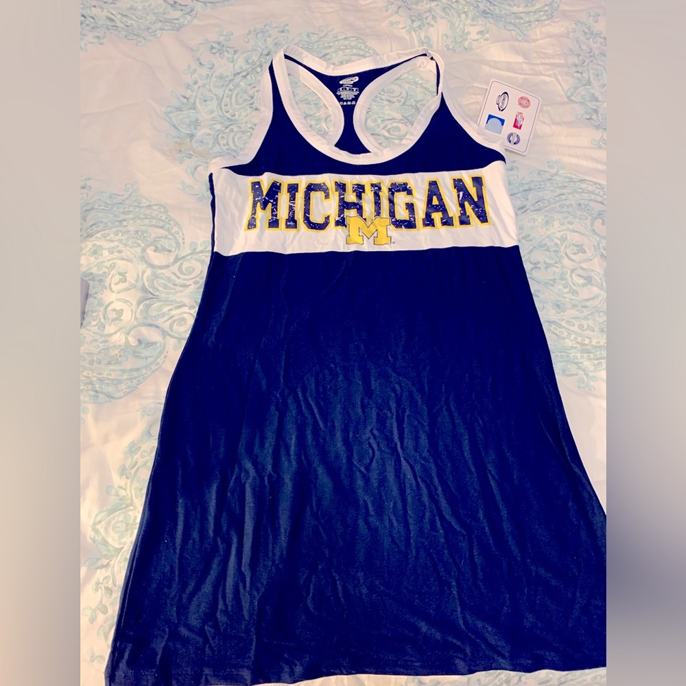 University of Michigan Racerback Tank dress size M NWT